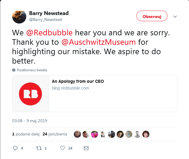 screenshot - CEO Redbubble