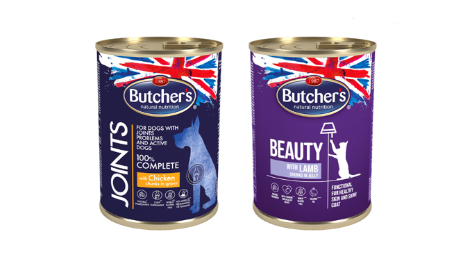 Przykładowe nowe etykiety marki Butcher's po rebrandingu
