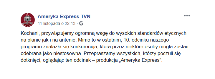Ameryka Express, TVN