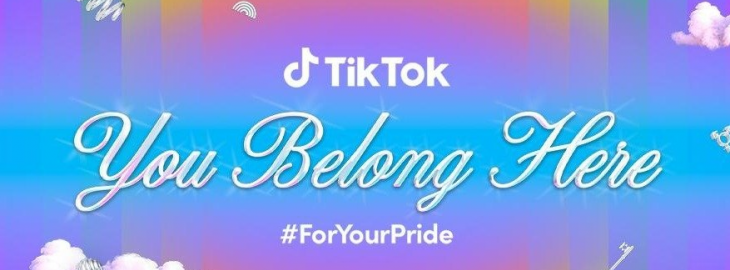TikTok Pride kolorowy baner