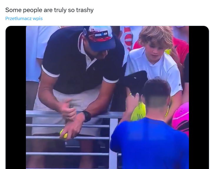 US Open afera z czapką