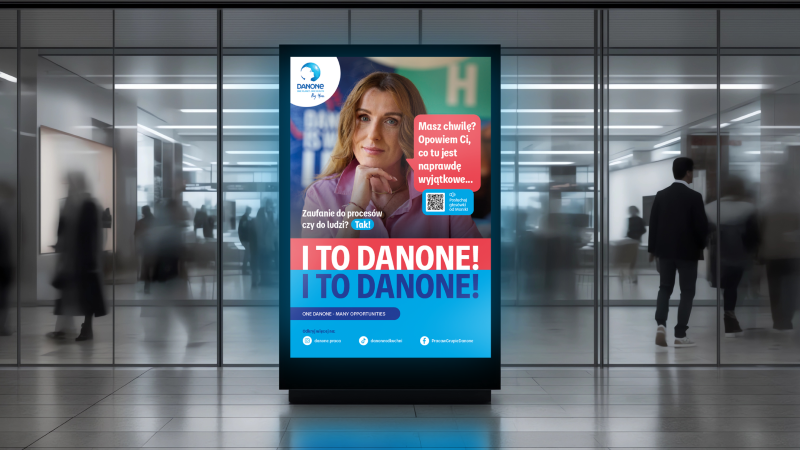 Kampania employerbrandingowa Danone - outdoor