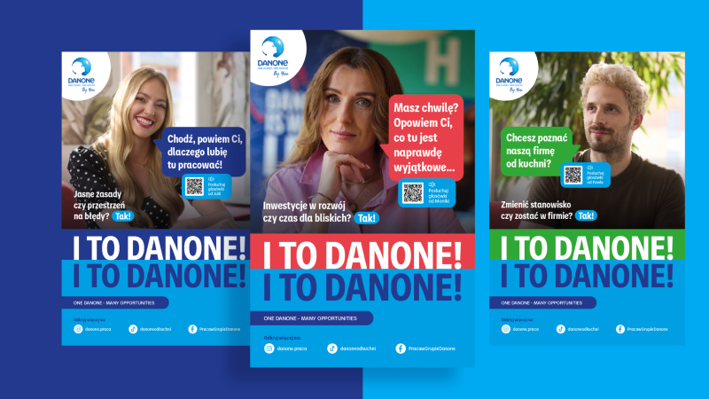 kampania employerbrandingowa Danone - outdoor