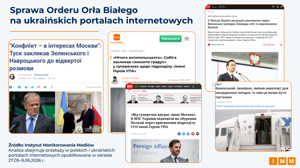 IMM: Ukraińskie portale o sprawie Orderu Orła Białego