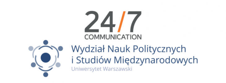 logotypy 247Comms i Wydziału Nauk Politycznych UW